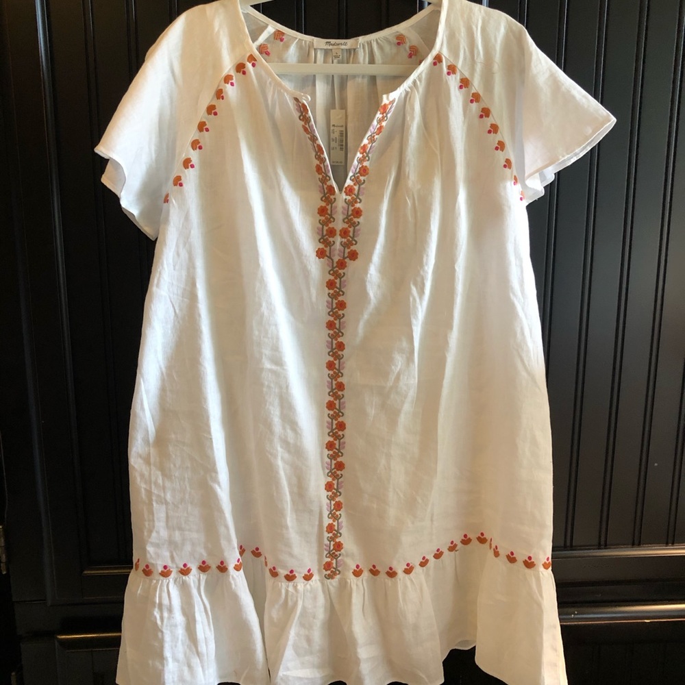 NWT Madewell Lighthouse Linen Dress L